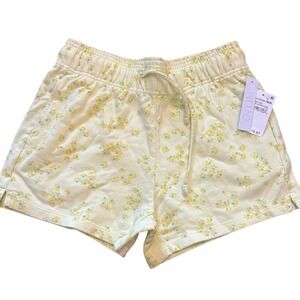 ABOUND XS Yellow Floral‎ Print Drawstring Shorts Lounge Casual Comfy Cute